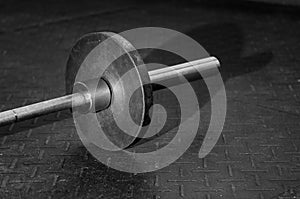 Barbell in a gym