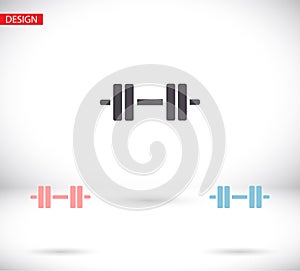 barbell icon isolated sign symbol vector illustration - high quality black style vector icons vector