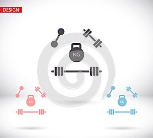 barbell icon isolated sign symbol vector illustration - high quality black style vector icons vector