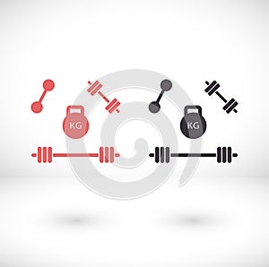 barbell icon isolated sign symbol vector illustration - high quality black style vector icons vector