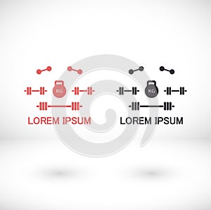 barbell icon isolated sign symbol vector illustration - high quality black style vector icons vector