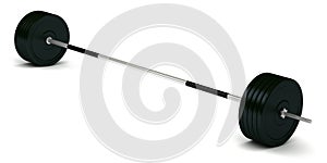 Barbell isolated on white