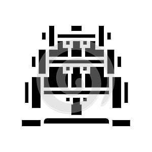 barbell rack glyph icon vector illustration