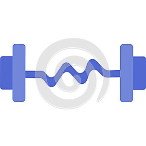 Barbell vector gym sport icon isolated on white