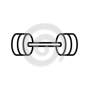 Barbell weight training equipment icon