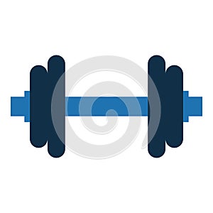 Barbells, weightlifting and exercise isolated icon photo