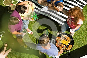 Barbeque dinner on fresh air photo