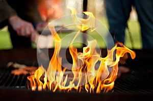 Barbeque fire