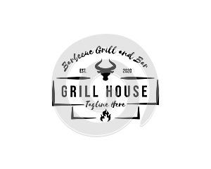 barbeque grill house logo