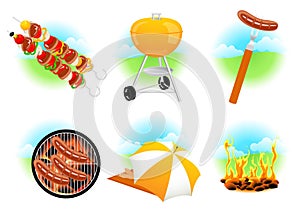 Barbeque icons photo