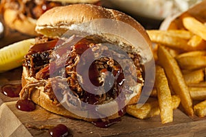 Barbeque Pulled Pork Sandwich