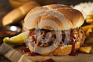 Barbeque Pulled Pork Sandwich photo