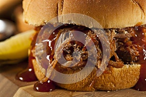 Barbeque Pulled Pork Sandwich