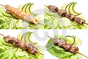 Barbeque set with seafood and chicken