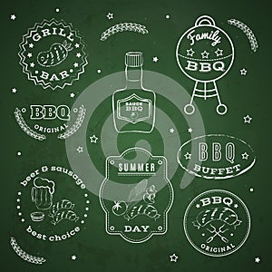 Barbeque set. Vector illustration.