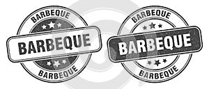 Barbeque stamp. barbeque label. round grunge sign