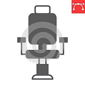 Barber chair glyph icon