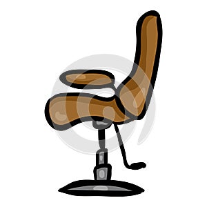Barber Chair Isolated Doodle Icon