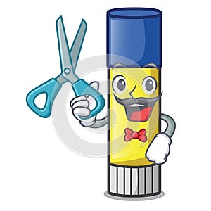 Barber glue stick in the cartoon shape