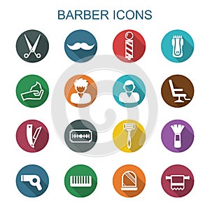 Barber long shadow icons