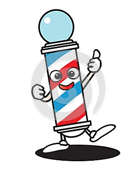 Barber pole cartoon photo