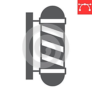 Barber pole glyph icon