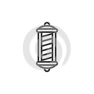 Barber pole line icon