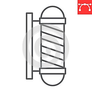 Barber pole line icon