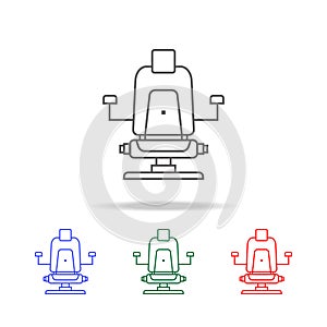 barber's chair icon. Elements in multi colored icons for mobile concept and web apps. Icons for website design and development, a