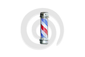 Barber`s pole isolated photo