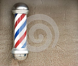 Barber's pole with space for text photo