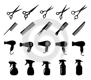 barber scissors silhouette for beauty salon