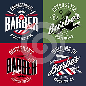 Barber shop banners or hairdresser advertising