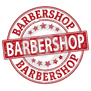 Barber shop emblem badge logotype sign. Barbershop design element for advertising prints posters. Vector vintage