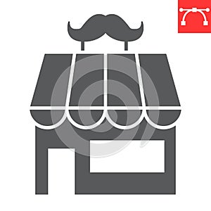 Barber shop glyph icon