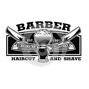 Barber Shop Hair Salon Hair Stylist Vintage logo Luxury Pomade Retro Royal Vector