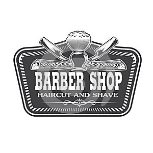 Barber Shop Hair Salon Hair Stylist Vintage  logo Luxury Pomade Retro Royal Vector