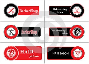 Barber shop or hair salon logo
