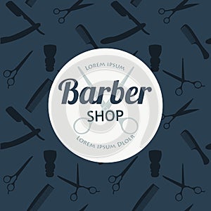 Barber Shop or Hairdresser background set