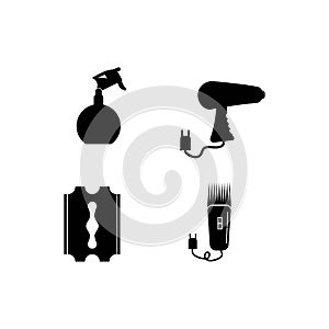 barber shop icon Vector Illustration design Logo
