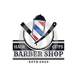 Barber Shop Logo Template. Logo For Barber Shop and Men's Salon