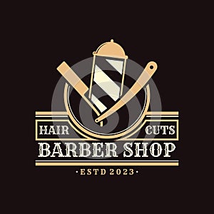 Barber Shop Logo Template. Logo For Barber Shop and Men's Salon