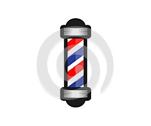 Barber shop pole, Classic Barber shop logo design. Men\'s barber hair dressing shop pole sign.