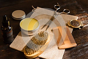 Barber shop shaving and beard trimming accesories