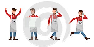 Barber vector character design no5