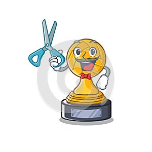 Barber volleyball trophy isolated in the character photo