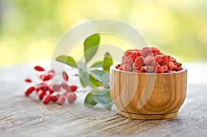 Barberries and goji berries