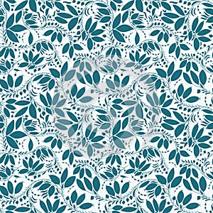 Barberry seamless pattern. silhouette of berry or plants