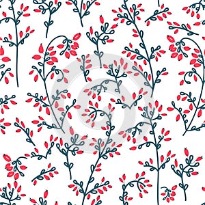 Barberry seamless pattern