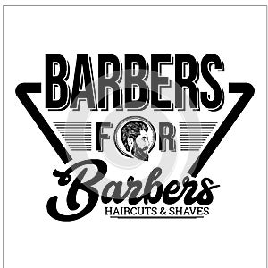 Barbers for Barbers Simple Logo Vector Ilustration